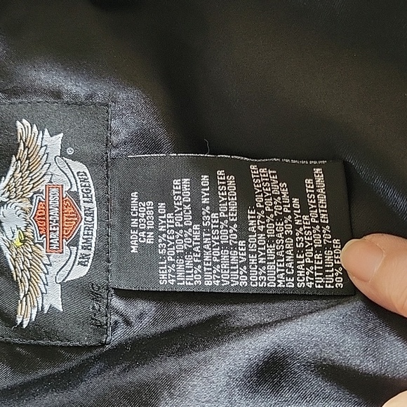 Harley-Davidson Puffer Jacket, Red, Large, EUC - Picture 9 of 12